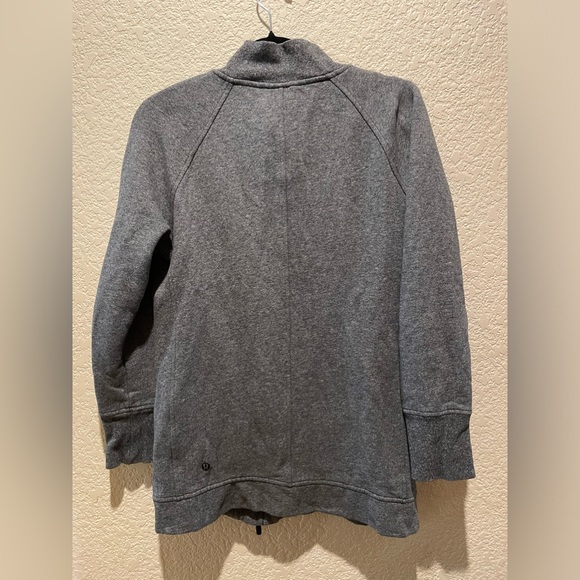 Lululemon Back To It Wrap Heathered Speckled Charcoal Black Jacket Size 4 - Picture 12 of 13